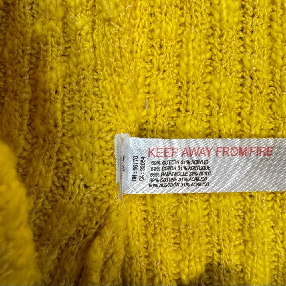 NWT New $108 Free People Beach Yellow Adelaide Sweater Set Size S - Picture 8 of 9